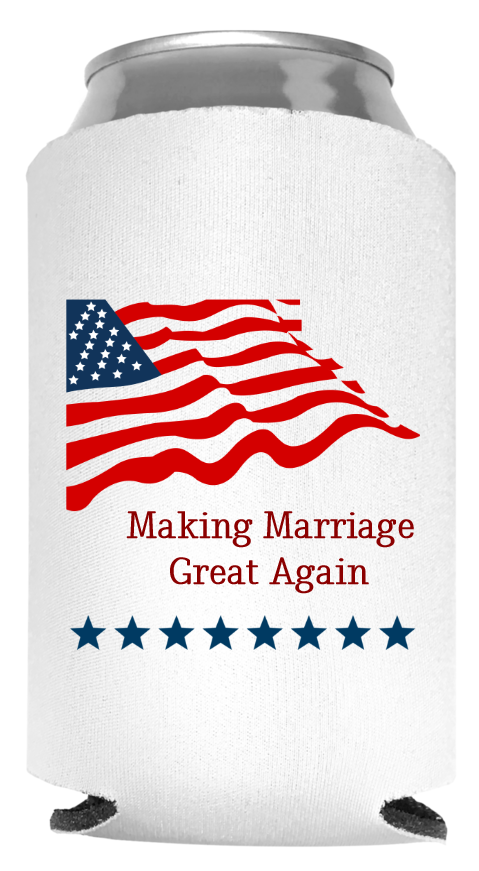 Fourth Of July Wedding Full Color Foam Collapsible Coolies Style 110251