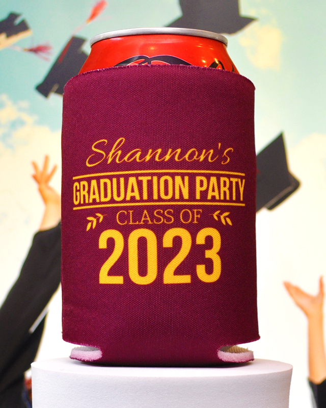 Personalized I Wined A Lot Graduation Full Color Can Coolers - Front Side - Koozies
