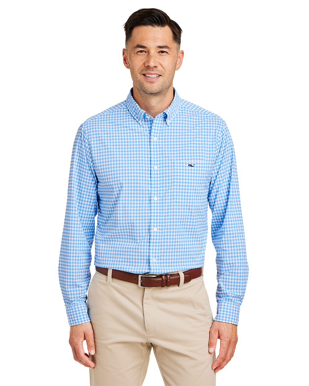 Vineyard Vines Men's On-The-Go Nylon Gingham Shirt - W012060