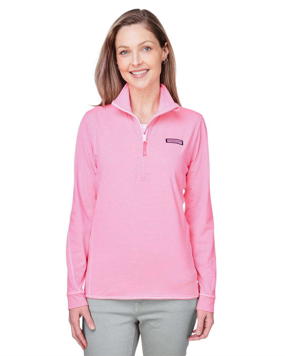 Vineyard Vines Women's Microstripe Sankaty Half-Zip Pullover - K002521