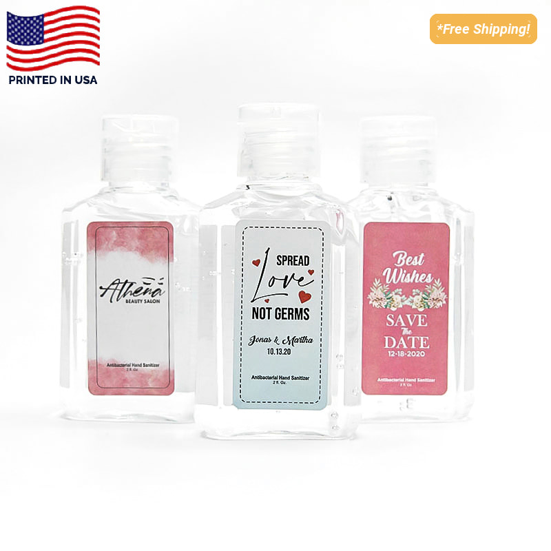 2 Oz Full Color Label Promotional Hand Sanitizers