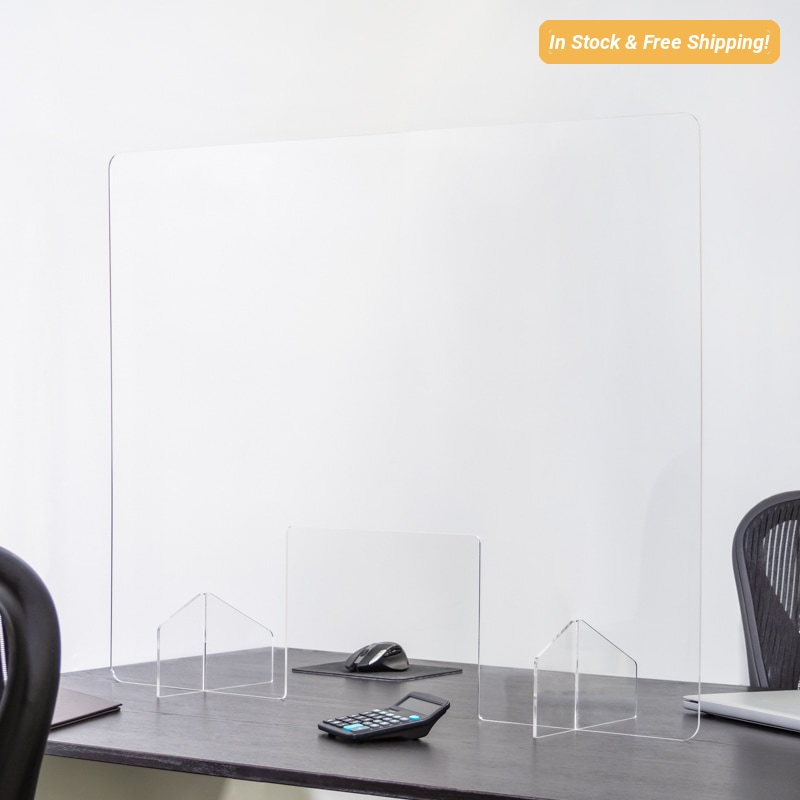 40 x 32 Inch Blank Protective Acrylic Counter Barrier