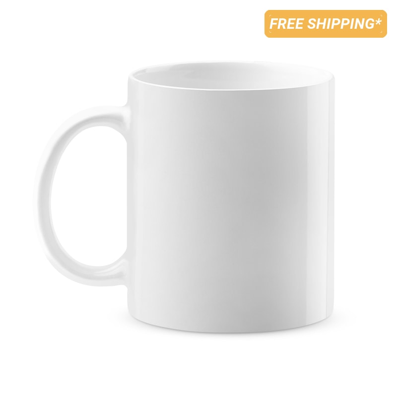 11oz White Ceramic Sublimation Coffee Mugs - Blank