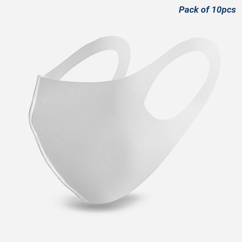 Blank Sublimation Soft Fabric Face Masks - Pack of 10pcs