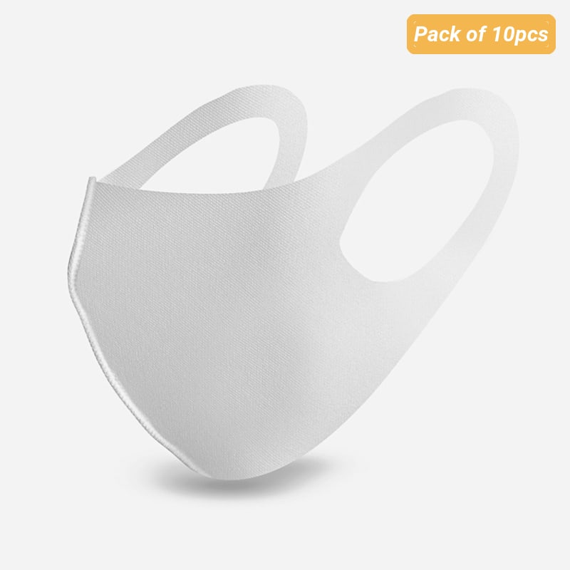 Blank Sublimation Soft Fabric Face Masks - Pack of 10pcs