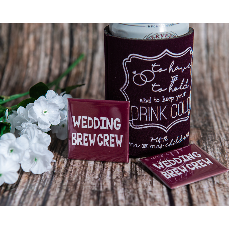 1.5 X 1.5 Inch Square Custom Buttons