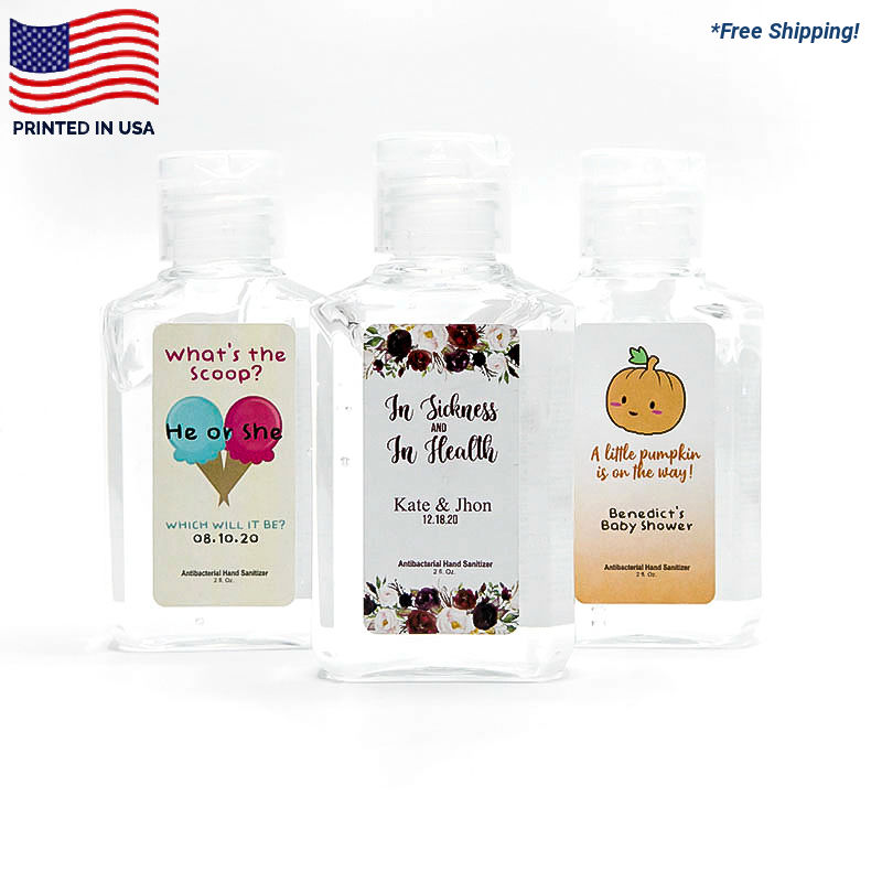 2 Oz Full Color Label Promotional Hand Sanitizers