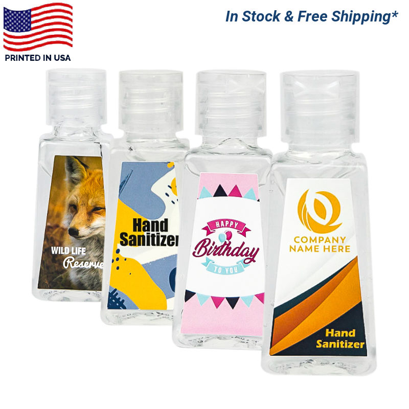 1oz Custom Hand Sanitizer Triangle Bottles - Cleaners