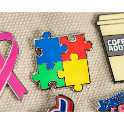 Autism Awareness Stock Lapel Pins