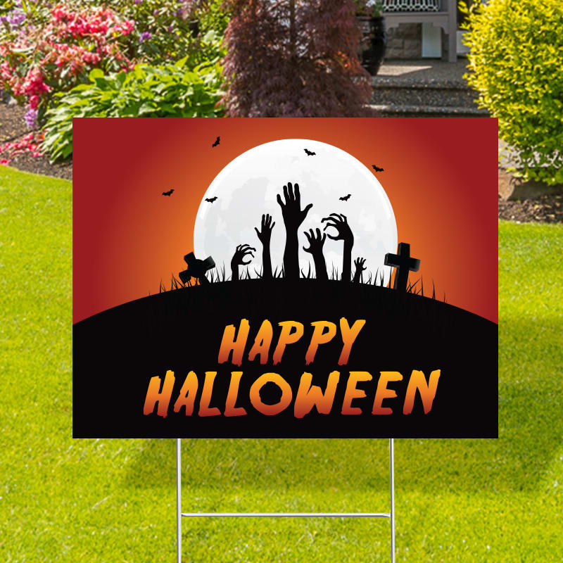 Happy Halloween Spooky Yard Signs  Halloween Yard Signs