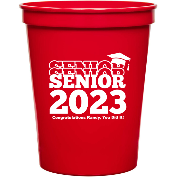 Personalized Senior Graduation Stadium Cups
