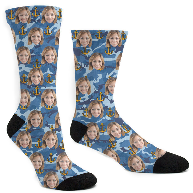 Custom Navy Socks