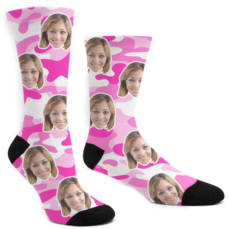 Custom Pink Camo Socks