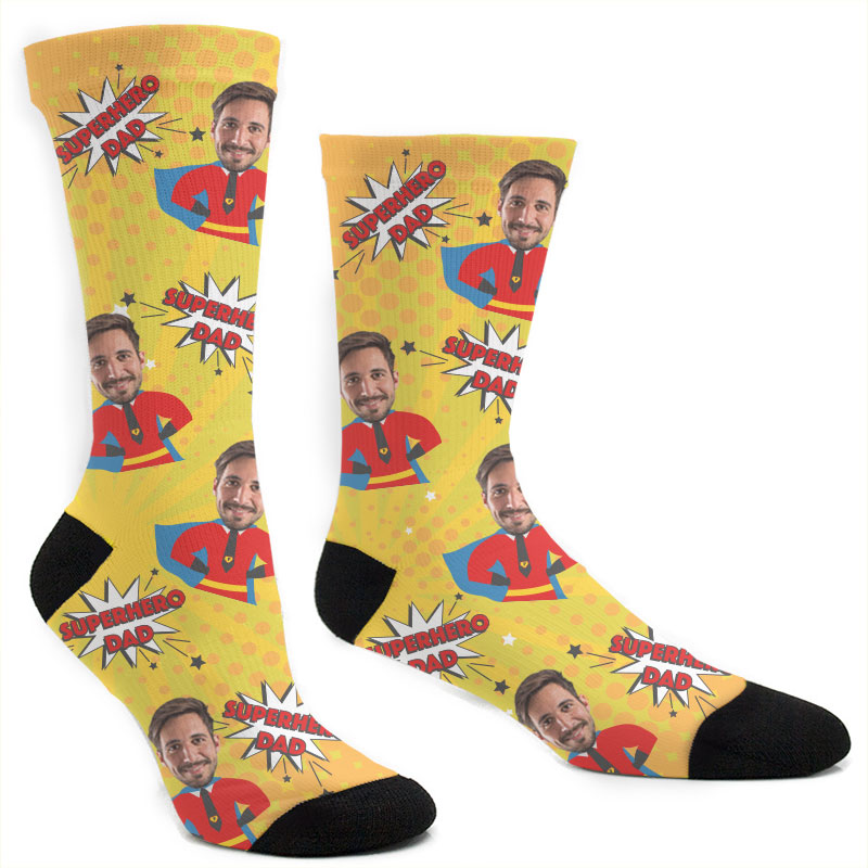 Custom Superhero Dad Socks