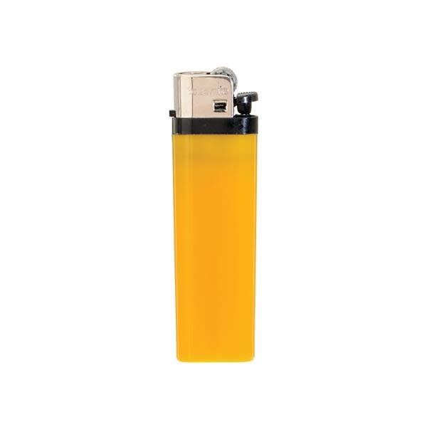 Solid Colored Standard Flint Cigarette Lighters - Yellow - Lighters