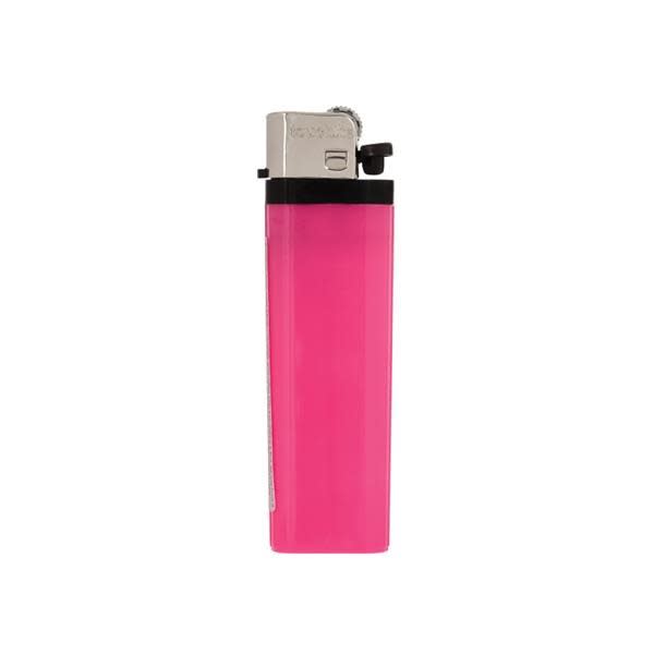 Solid Colored Standard Flint Cigarette Lighters - Pink - Lighters