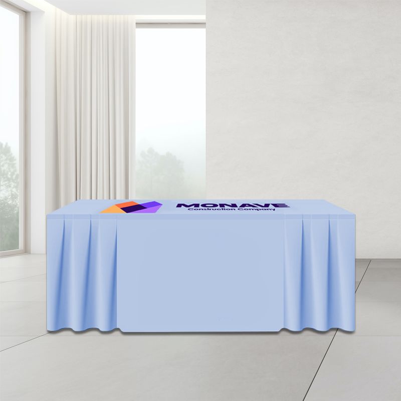 6ft Skirt Trade Show Table Cover - Full Color Imprint