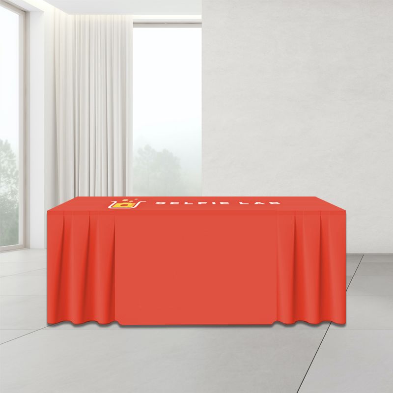 8ft Skirt Trade Show Table Cover - Full Color Imprint