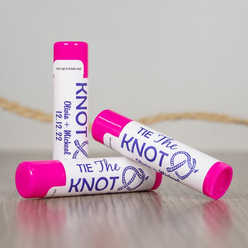 Hot Pink Flavored Beeswax Lip Balm with One Imprint Color - Lip