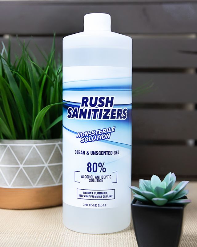 32 Oz USA Made Rush Sanitizer GEL Refills - Sanitizer Refill