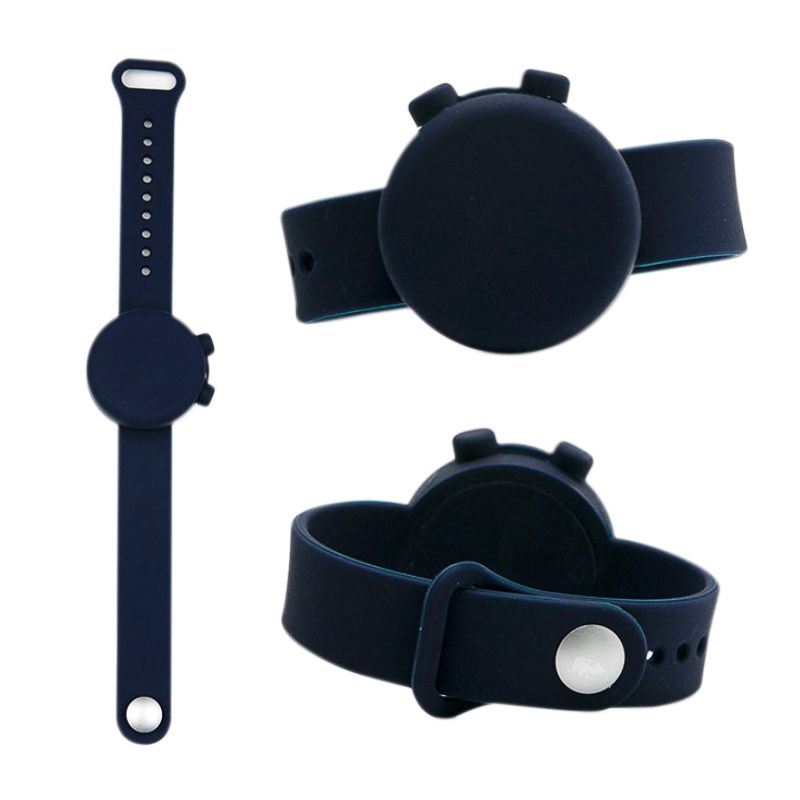 02 Adjustable Hand Sanitizer Dispenser Silicone Wristbands_Navy Blue - 