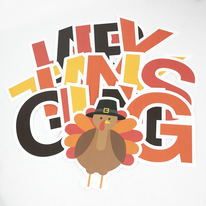 Pre-Packaged Happy Thanksgiving Yard Letters - 