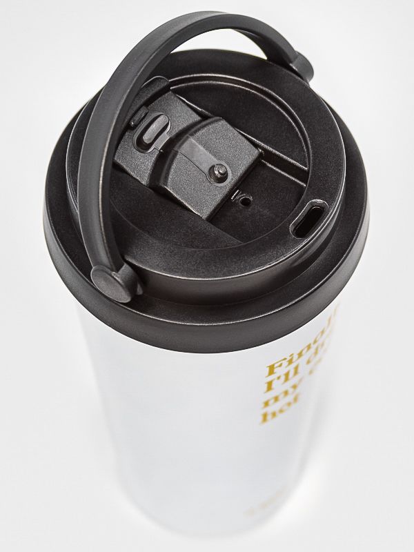 001_17 Oz. Custom Printed Travel Coffee Tumblers With Handle - Stainless Steel