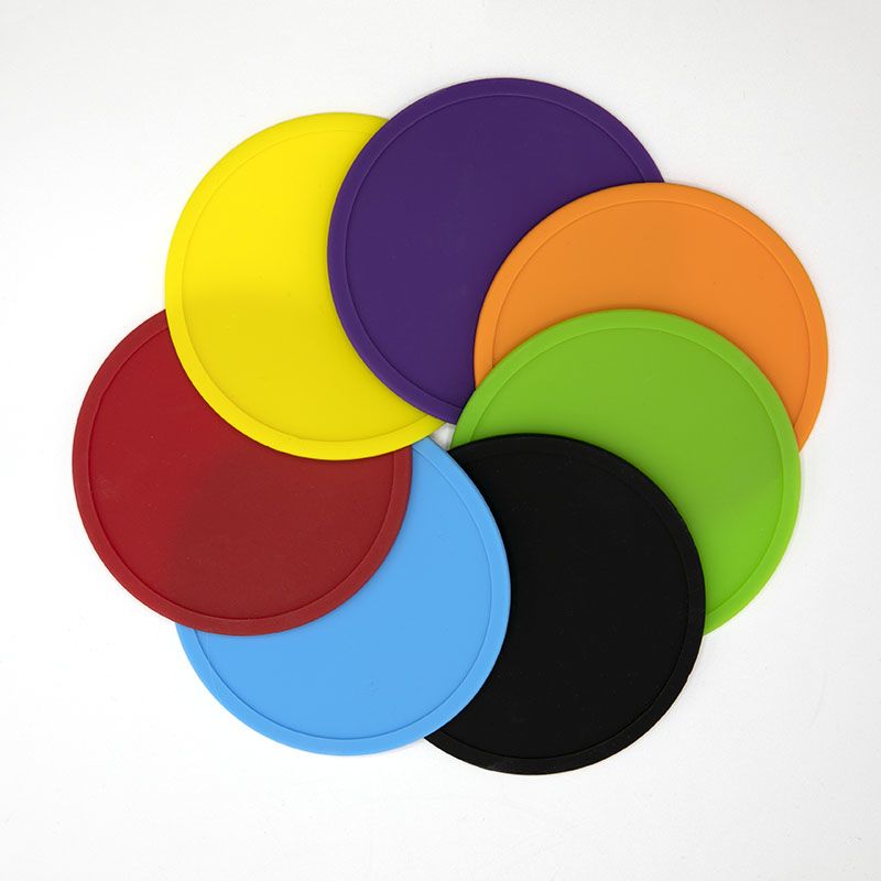 4 Inch Custom Silicone Drink Coasters - All - Coasters