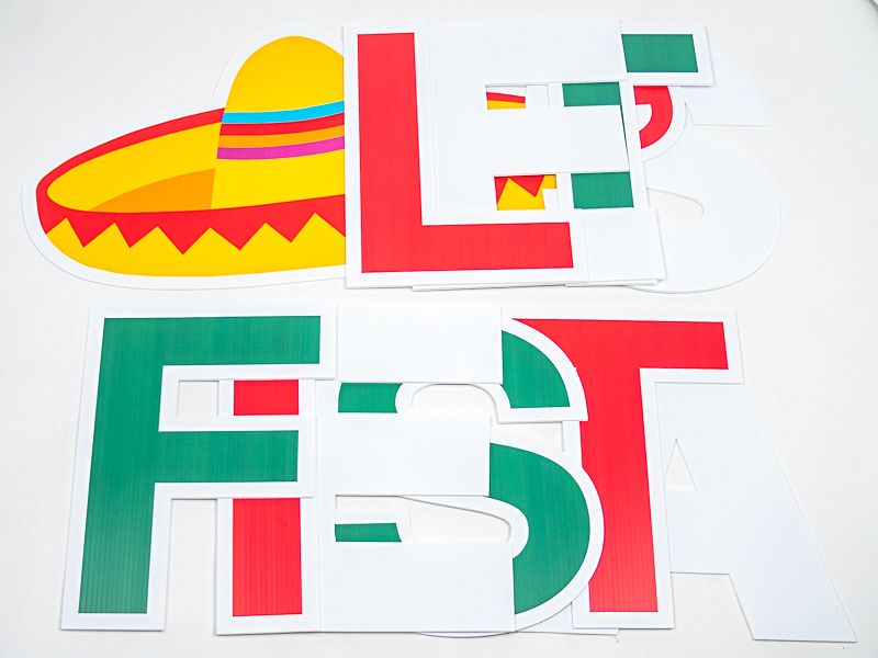 Pre-Packaged Let&rsquo;s Fiesta Yard Letters - Fiesta