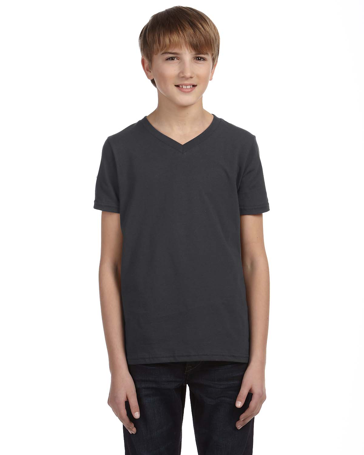 Bella Youth Jersey Short-sleeve V-neck T-shirt