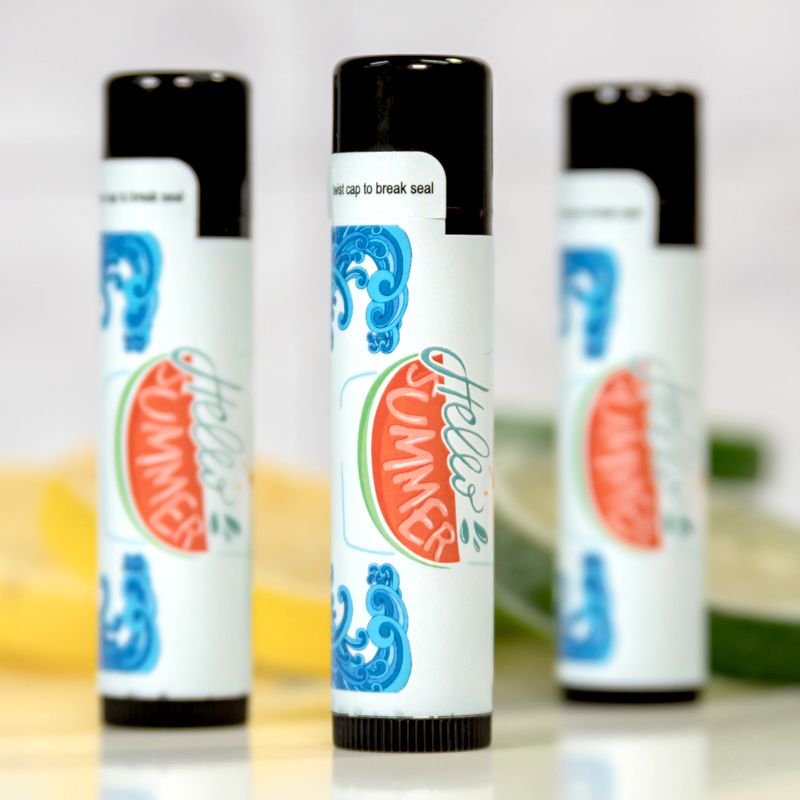 Black Lip Balm Tube with Full Imprint Colors - Sunscreen