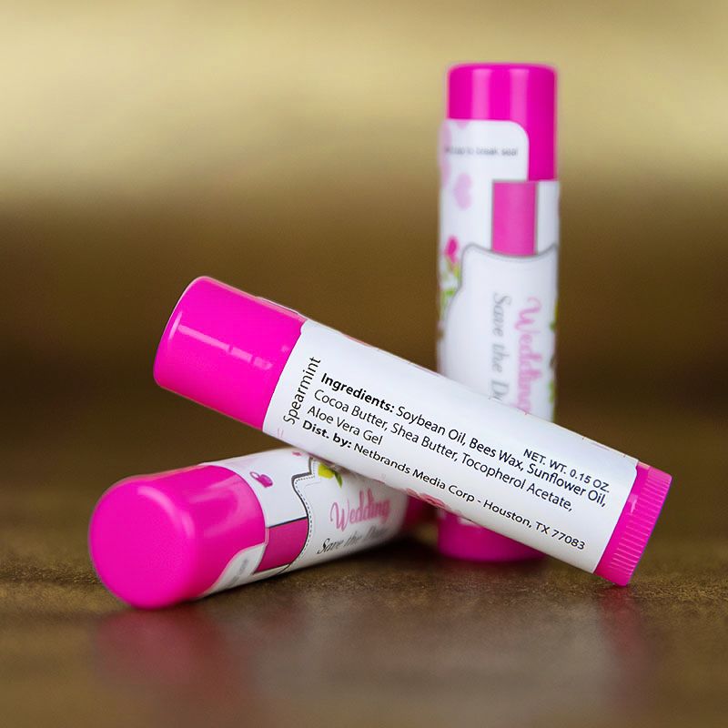 Hot Pink Lip Balm Tube with Full Imprint Colors - Skin Care