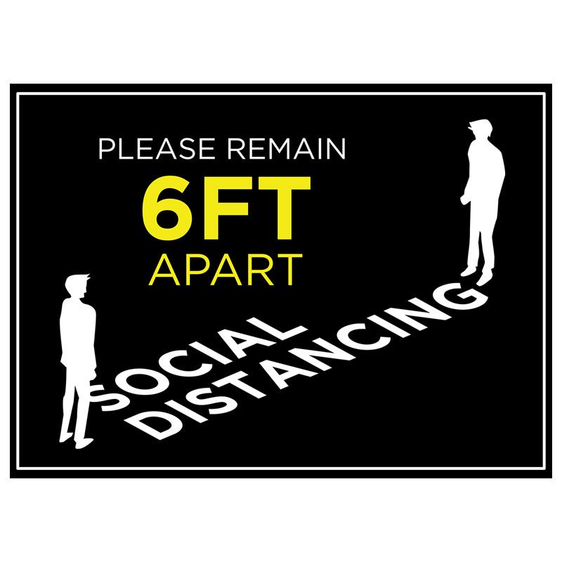 Remain 6ft Apart Social Distancing Stickers - Social Distancing