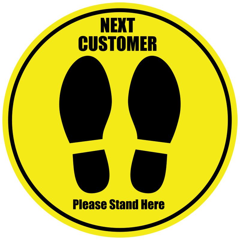 Next Customer Round Floor Stickers - Floor Stickers