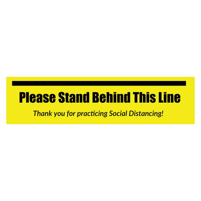 Stand Behind This Line Sticker - Stay Apart
