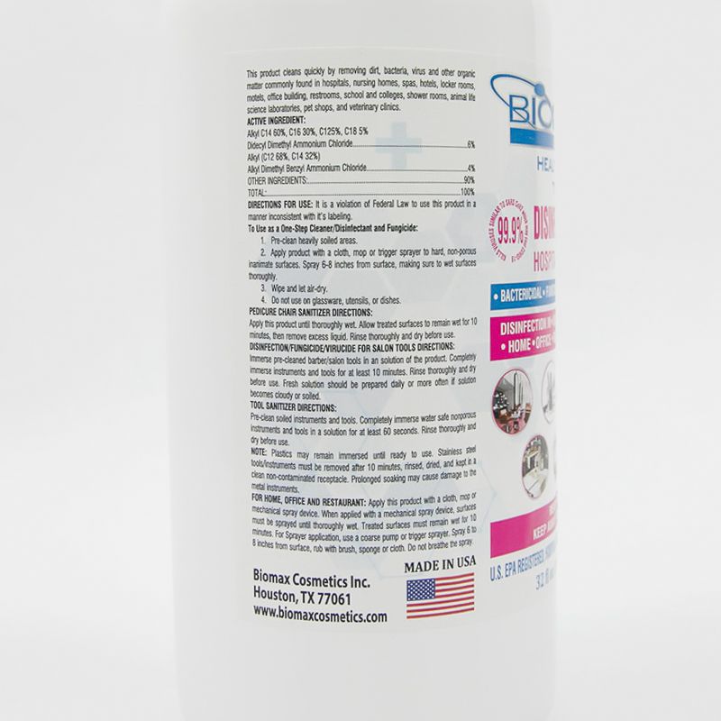 Liquid Disinfectant Solution 32 Oz Made In USA - Disinfectant Solution