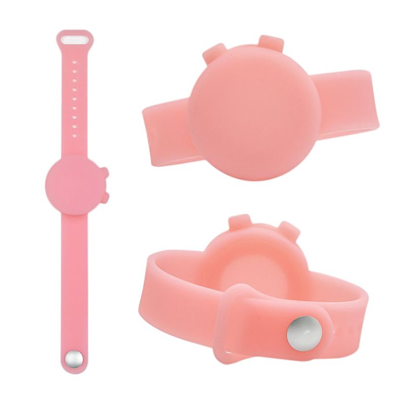 03 Adjustable Hand Sanitizer Dispenser Silicone Wristbands_Peach - 