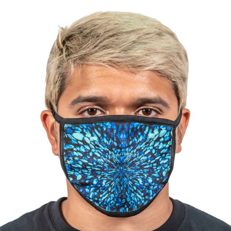 Blue Leaves Face Masks - Corona Virus