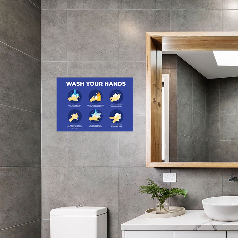Wash Your Hands Instructional Stickers - Wall Stickers