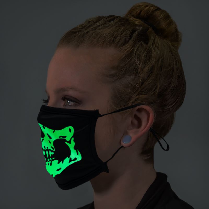 Halloween Skeleton Glow In The Dark Face Mask - 
