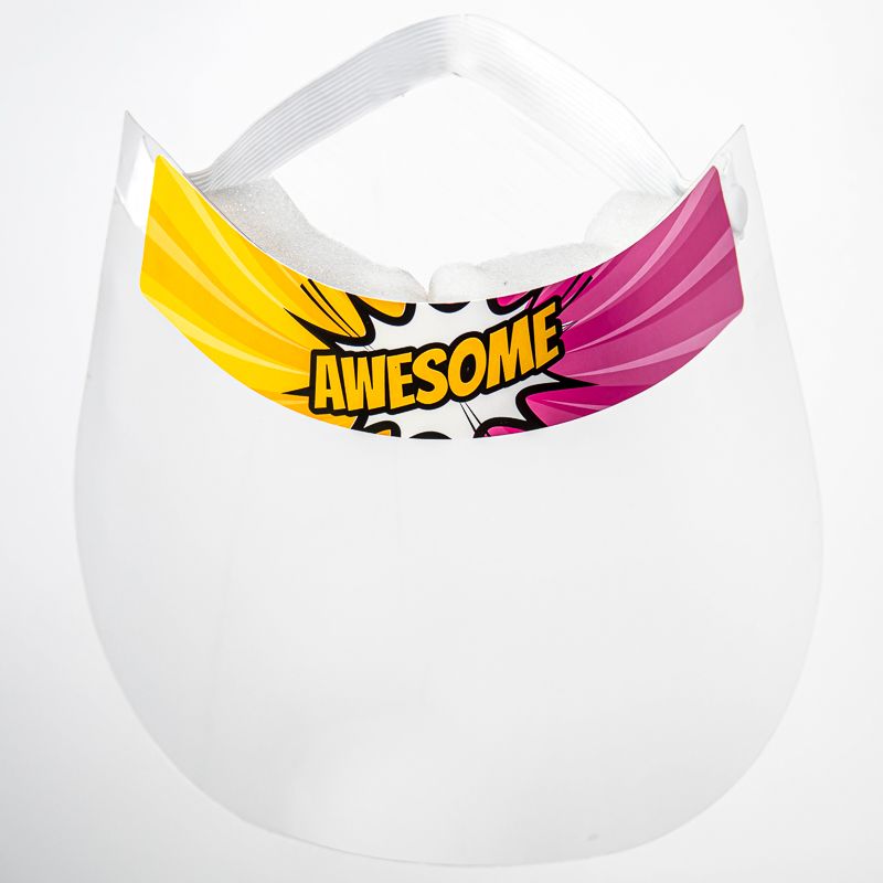 Custom KIDS Protective Face Shields- Front Angle - 