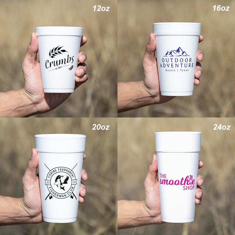 20 Oz. Foam Cups_Custom - Size Chart - Foam Cup