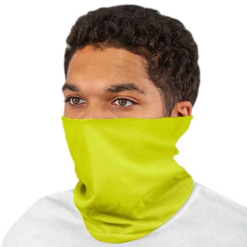 Fluorescent Yellow_Face Cover - Blank Face Mask