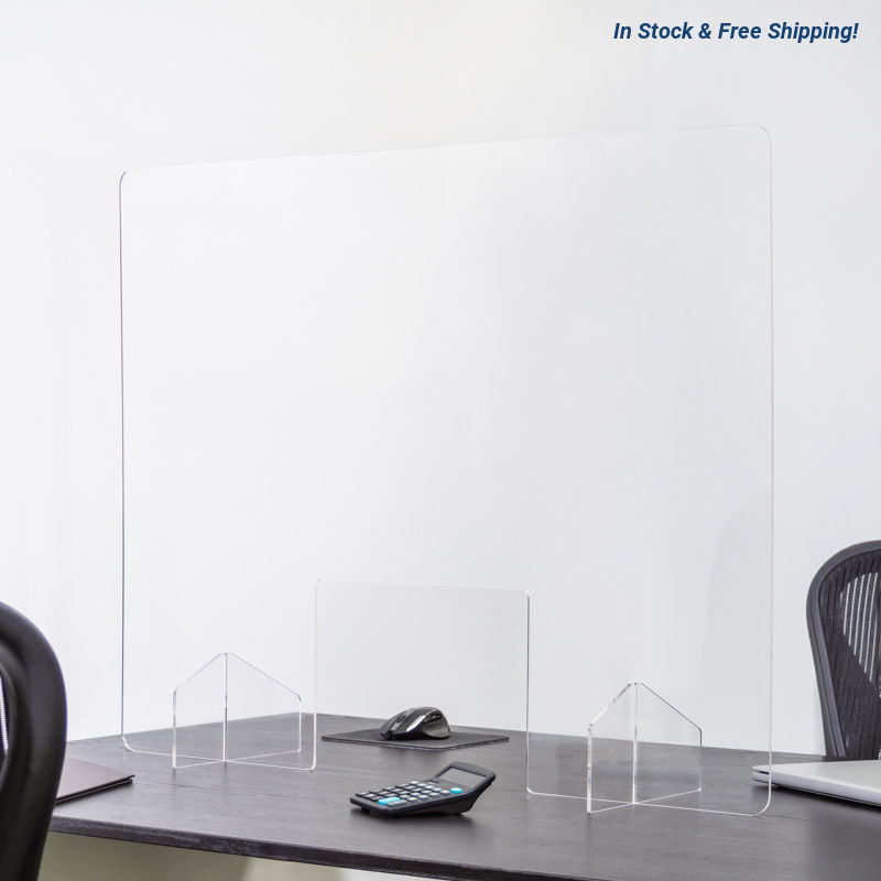 40 x 32 Inch Blank Protective Acrylic Counter Barrier