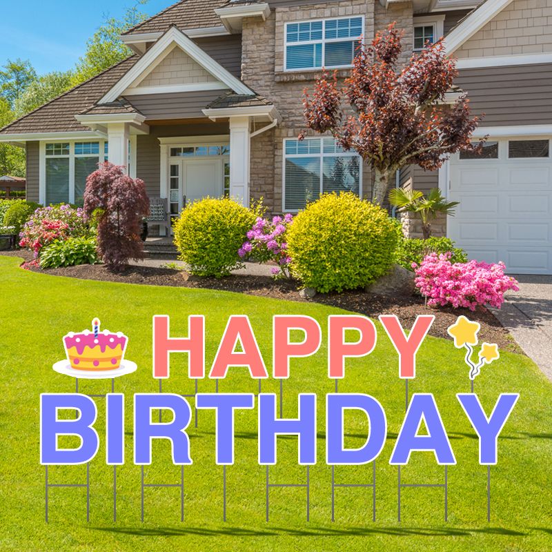 Happy Birthday Yard Letters - 