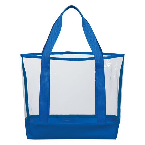 Royal Blue - Clear Blank - Grocery Bag