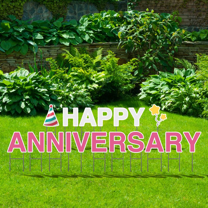 Happy Anniversary Yard Letters - 