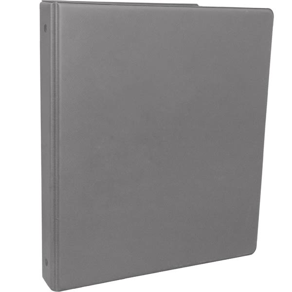 1 Inch Round 3-Ring Binder with Pockets_Charcoal Grey - Office