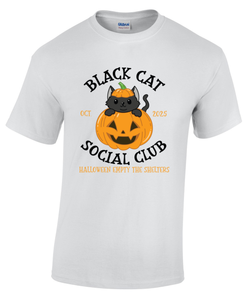 Cute Black Cat Social Club Pumpkin Halloween