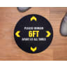 6ft At All Times Round Social Distancing Stickers - Social Distancing, Floor Stickers, Wall Stickers, Social Distancing Stickers, Stay Apart, 6ft Apart, 6 Feet Apart, 6 Ft Social Distance, 6 Feet Social Distance, 6ft Social Distancing, 6 Ft Social Distancing, Social Distancing